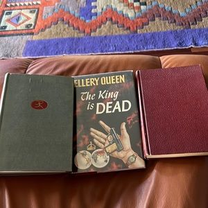 Lot of 3 Ellery Queen Books Vintage 1940s 1950s
